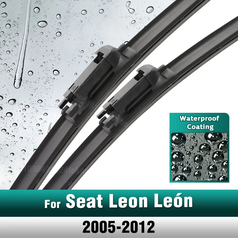 

Silicone & rubber Front Wiper Blades Set For Seat Leon León 2005 - 2012 Windshield Windscreen Window Brush 26"+26"