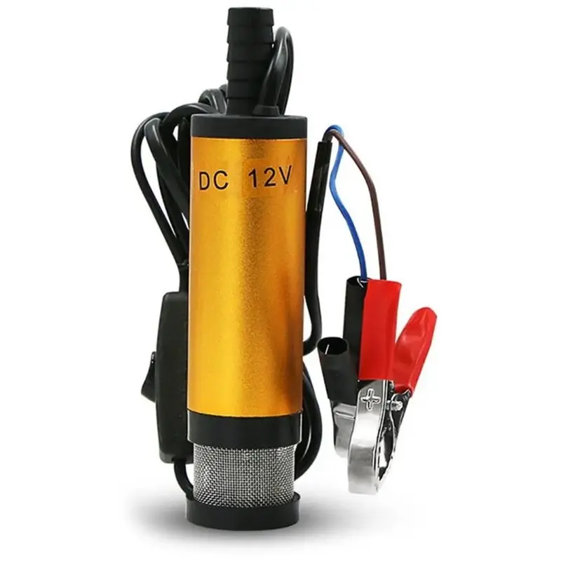 NEW HOT In Stock-Diesel Oil Water Submersible Fuel Transfer Pump 12V Portable Electric Motor For Car Camping Fishing Stain Steel