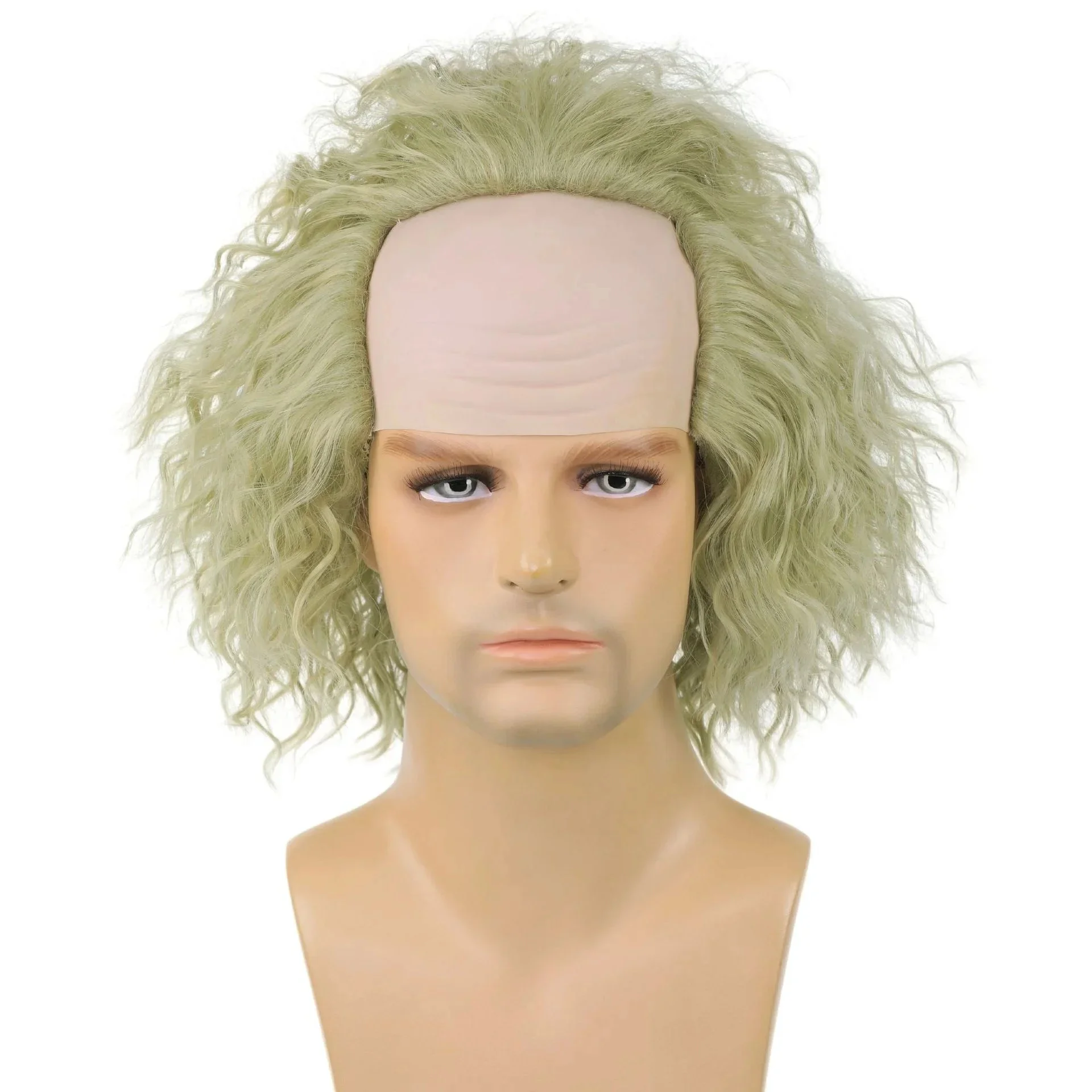 New Beetlejuiced 2 Michael Keaton Cosplay Wig Novelty Underworld Mage COS Wig for Women Men Halloween Party Props