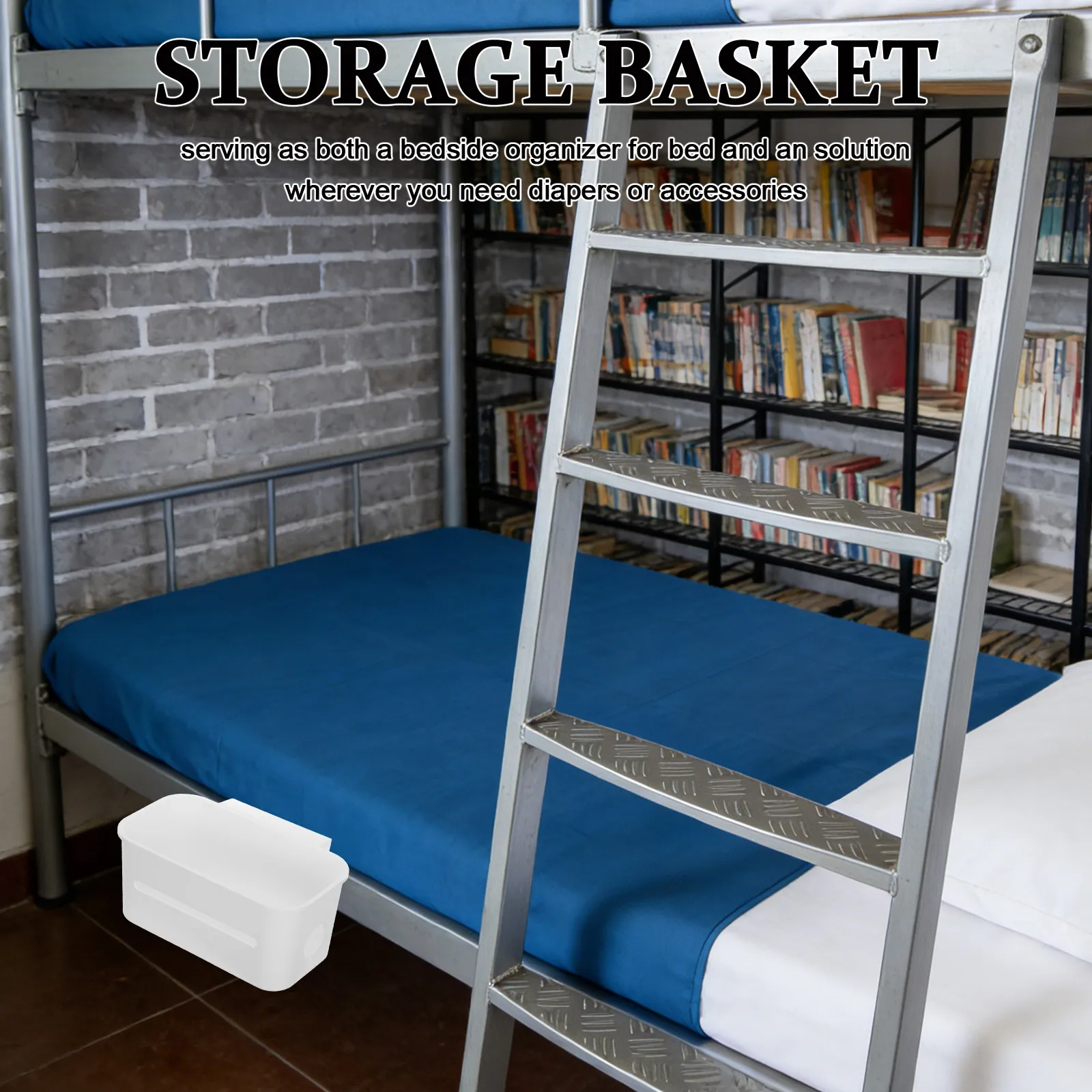 Crib Side Storage Basket Hanging Diaper Organizer Newborn Baby Organizer Nursery Storage Baskets Bedside Hanging Basket