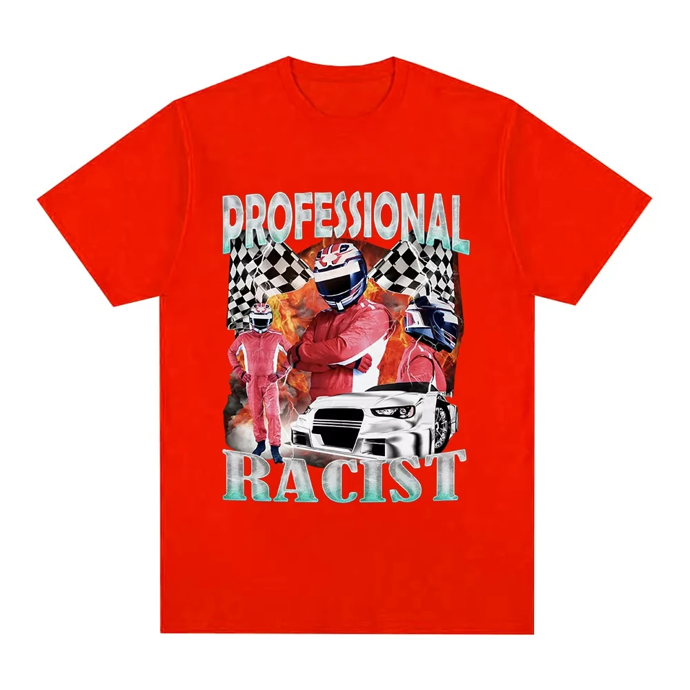 Professional Racer Graphic T-Shirt Funny Racing Meme Women Fashion Vintage Short Sleeves T-shirts 100% Cotton Oversized T Shirts