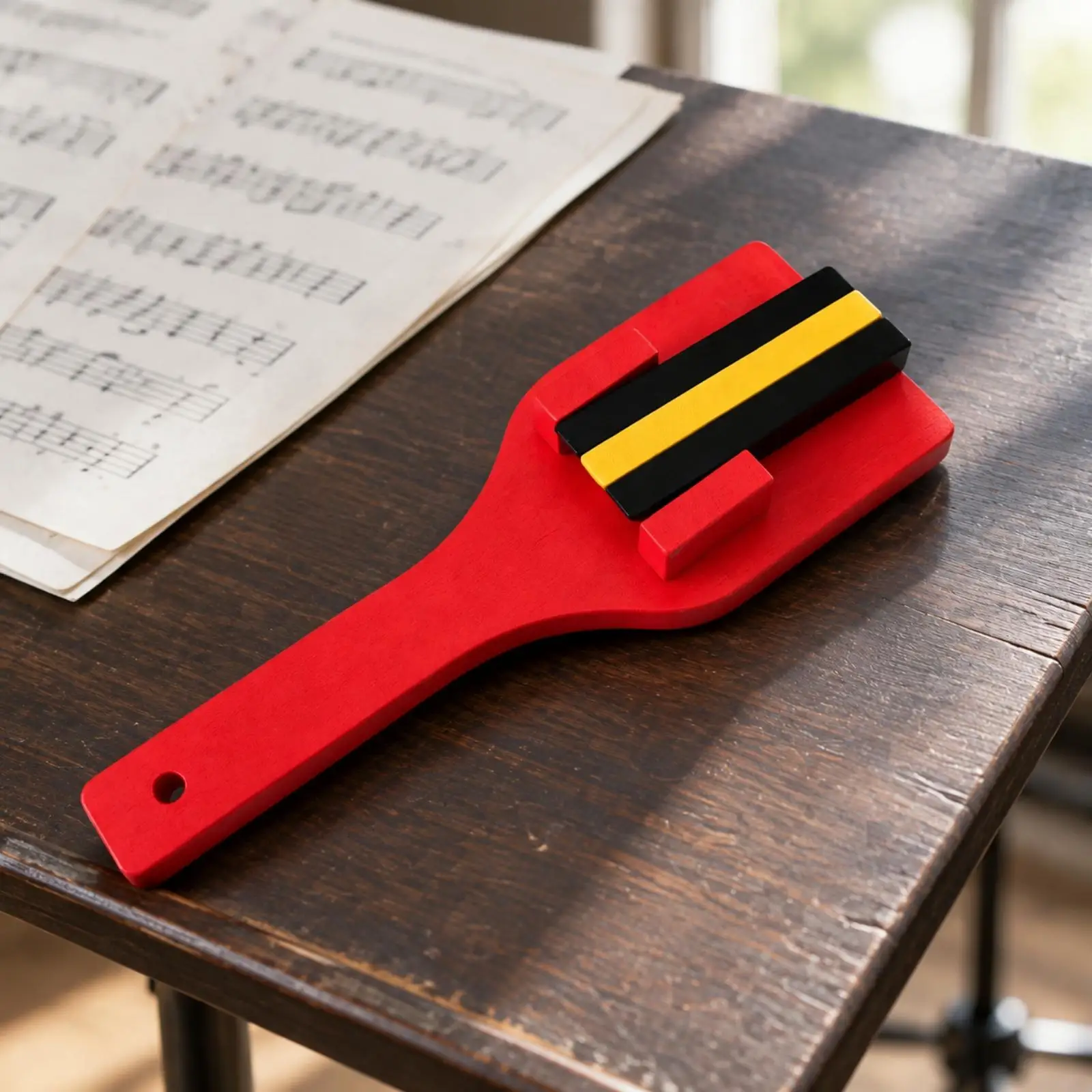 Hand Clapper with Wooden Striking Plates for Rhythm Cues in Classroom and Performance with Comfortable Grip