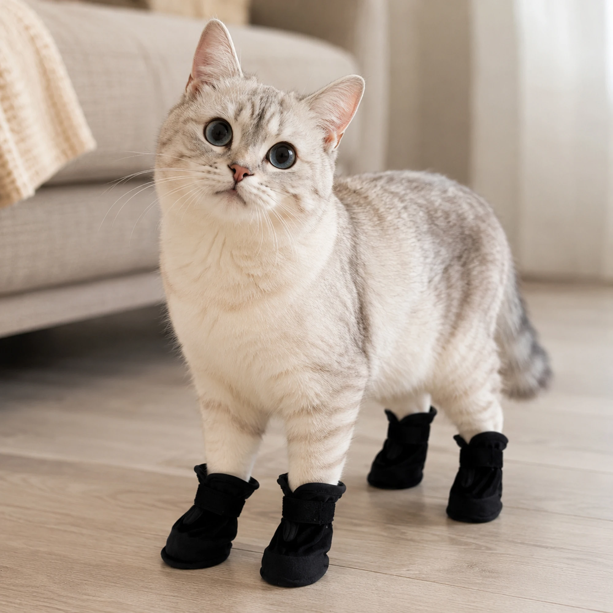 New Cat Dog Shoes Adjustable Anti Slip Durable Indoor Outdoor Universal Stain-Proof Socks Pet Supplies