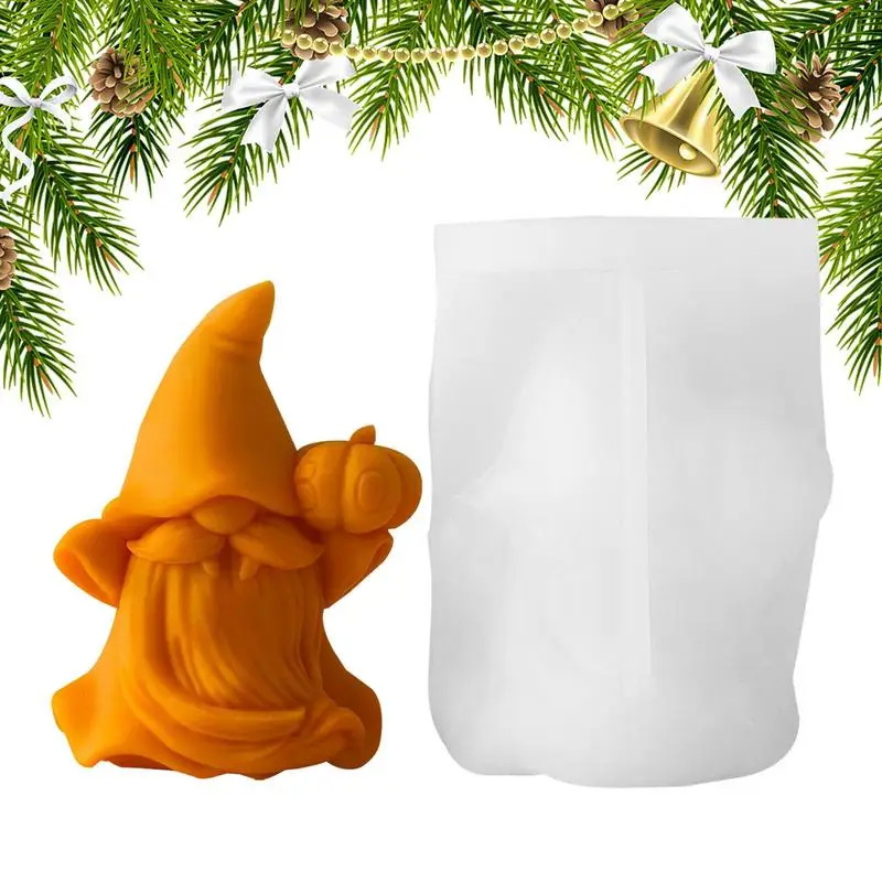 

Gnome Silicone Mold Dwarf Candle Soap Mold Candle Ornament Candle Making Christmas Holiday Decoration Gift For Family Home Decor