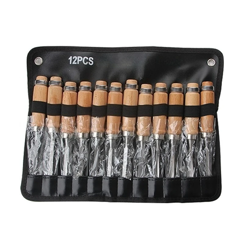 

12 piece set woodworking chisel carving chisel, woodworking combination tool set, carving knife, woodworking carving chisel