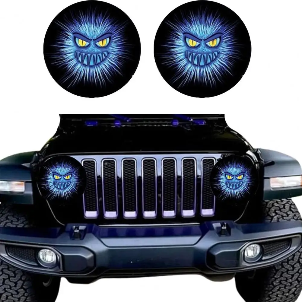 Easy Peel Stick Decals Funny Round 3d Stereo Eyes Headlight Decal Stickers Waterproof Strong Stickiness Widely Used Car