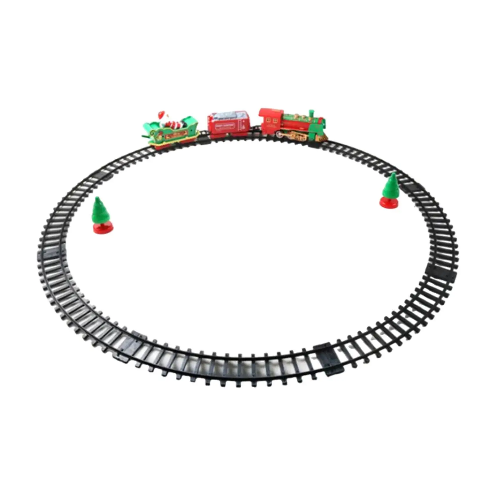 Christmas Train Set Xmas Tree Decoration Xmas Electric Train with Rails for Gifts Festival Party Favor Interaction New Year