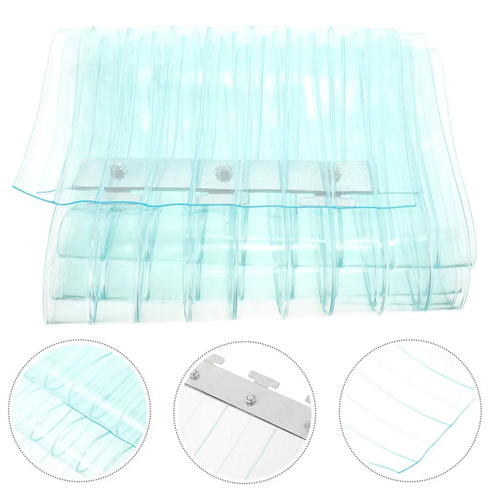 PVC Strip Door Curtain Kit Windproof Insulated Freezer Doorway Garage Commercial Cooler Industrial Temperature Control