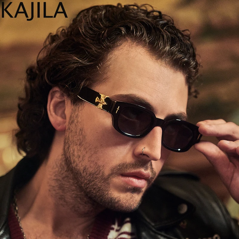 Small Rectangle Eagle Punk Sunglasses Men 2025 Luxury Brand Fashion Square Sun Glasses For Women Steampunk Shades Eyewear UV400