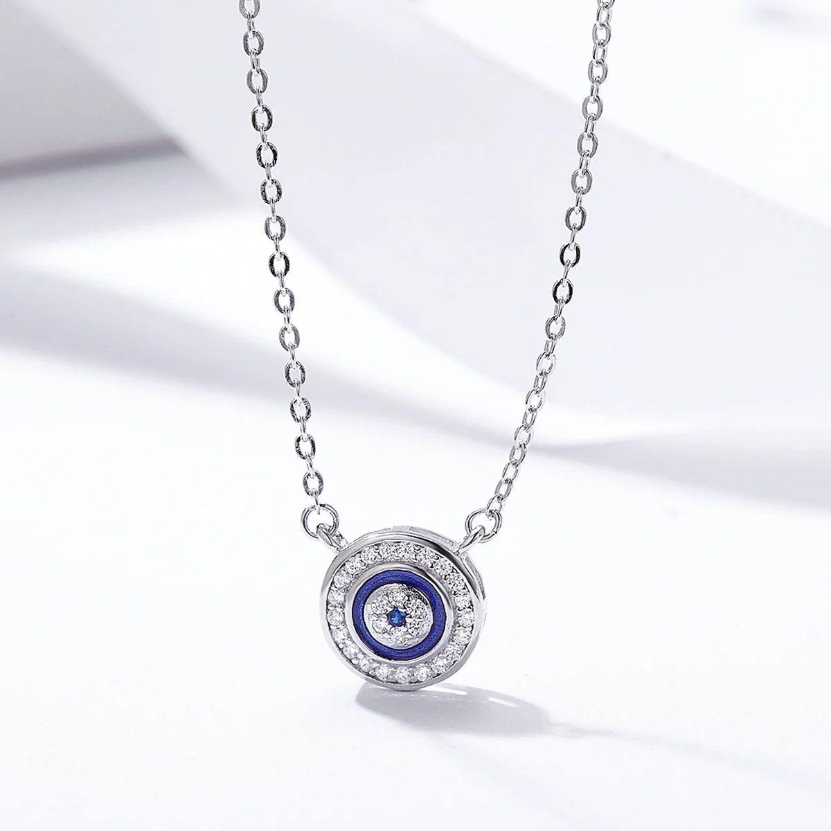 

Devil's Eye S925 Sterling Silver Necklace Zircon Pendant for women Evil's Eye Necklace Custom Fine Jewelry Necklaces