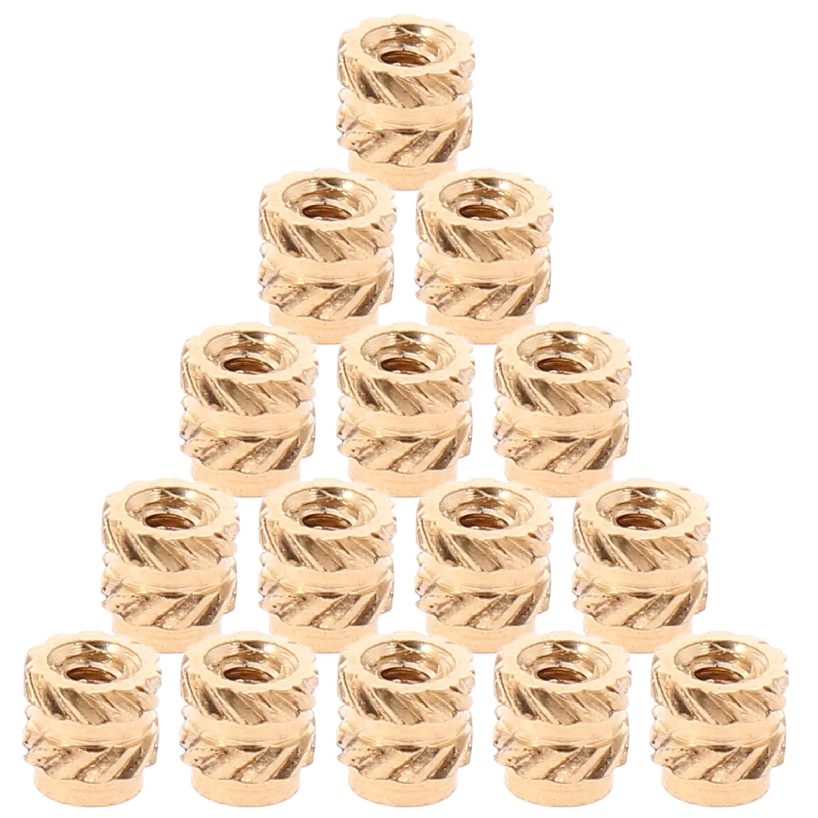 Threaded Furniture Insert Wood Nut Nuts Halloween Christmas Brass Threaded Insert Nuts Brass Threaded Inserts For Wood 60Pcs