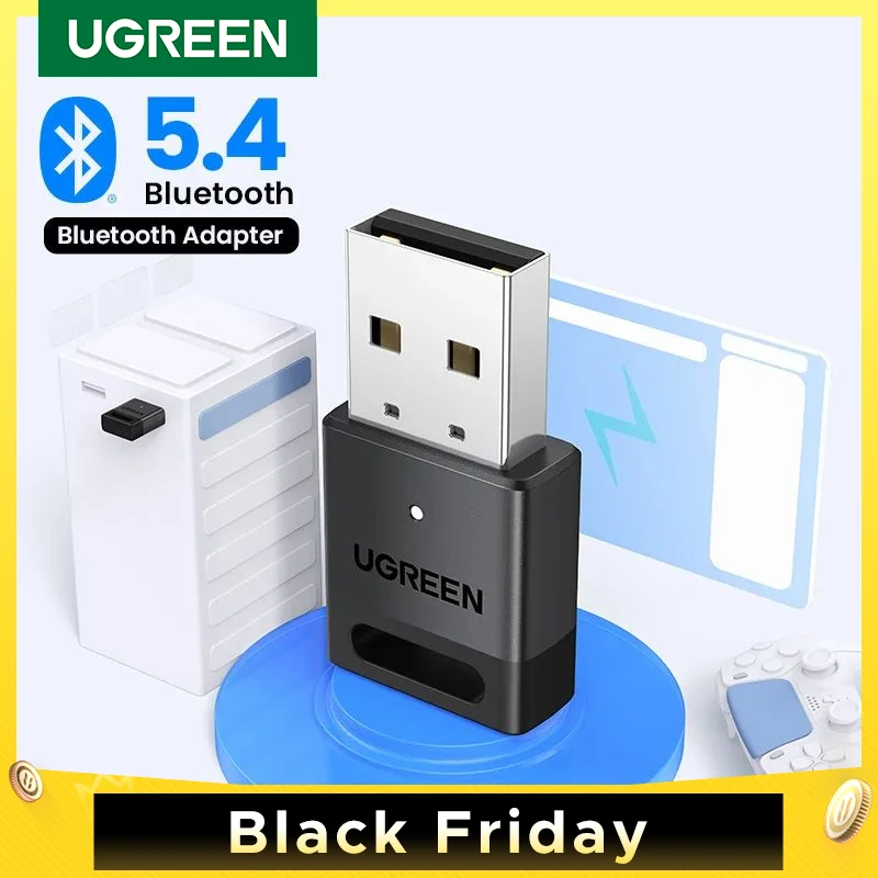 USB Bluetooth UGREEN Bluetooth 5,4 для Bluetooth клавиатуры/мыши/динамиков