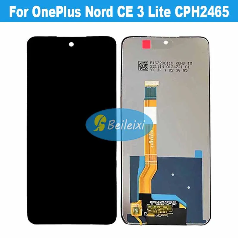 

For OnePlus Nord CE 3 Lite CPH2465 CPH2467 LCD Display Touch Screen Digitizer Assembly