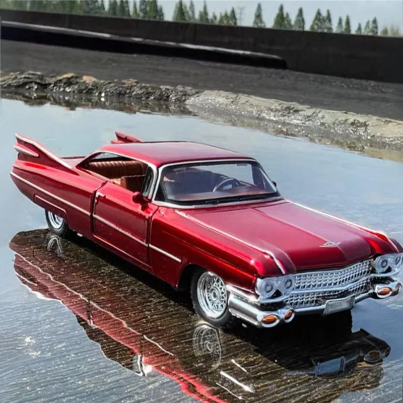 

1/32 Eldorado Biarritz Series 62 Alloy Classic Sports Car Model Diecast Metal Retro Car Vehicles Model Sound Light Kids Toy Gift