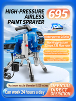High-pressure airless paint sprayer 695, power 2500W, flow rate 2.8L, suitable for indoor and outdoor wall spraying at home