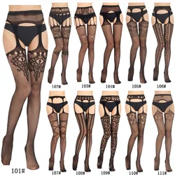 Frauen Sexy Unterwäsche Strumpfhosen Erotische Strümpfe Body Strümpfe Mesh Open C Hosenträger Hohl Fishnet Spitze Leggings