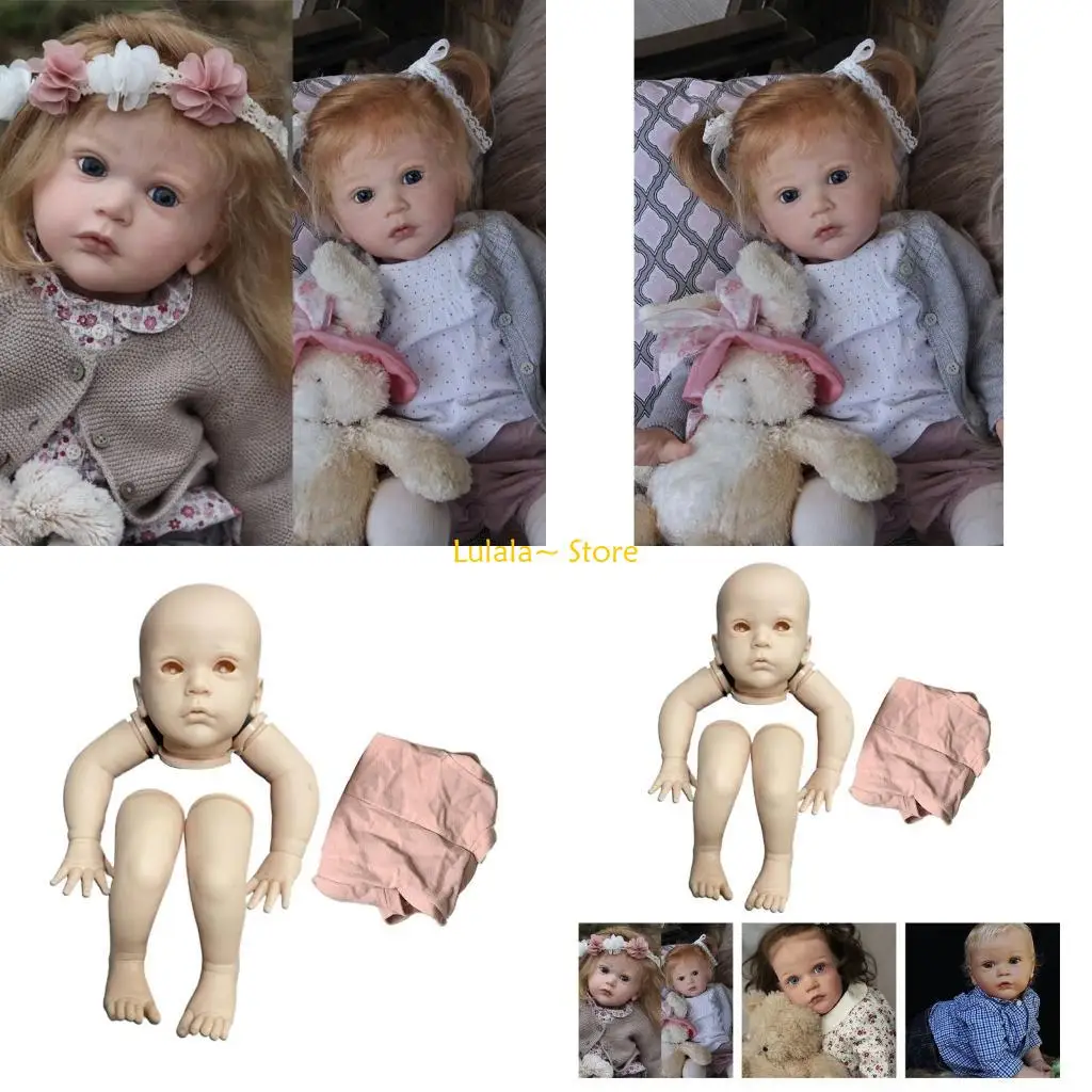 

Y4QA DIY реалистичные куклы реборн комплект конечностей ткань тела спящего ребенка винил 24 дюйма индивидуальная игрушка фигурка