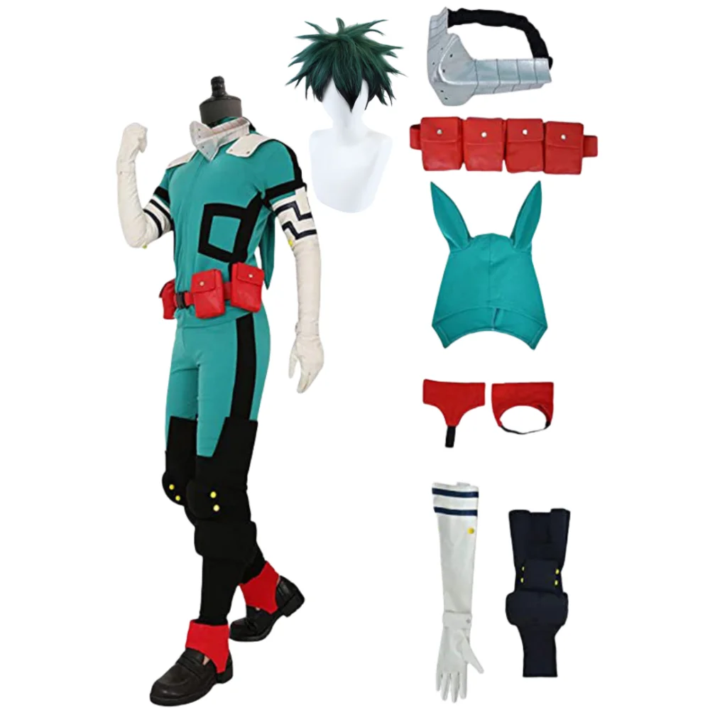 Midoriya Izuku deku Cosplay Costume Wig Battle Dress