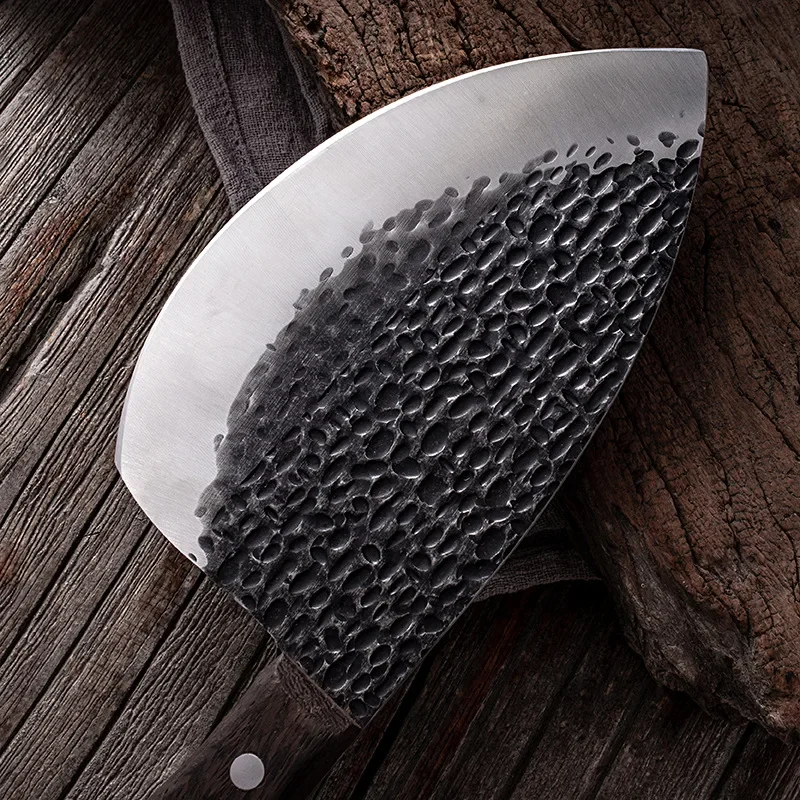 Tuna Fish Knife Hand Forged Butcher Chef Slicing Knife High Carbon Steel Full Tang Fillet Knife Kitchen Tools Wood Handle Knives