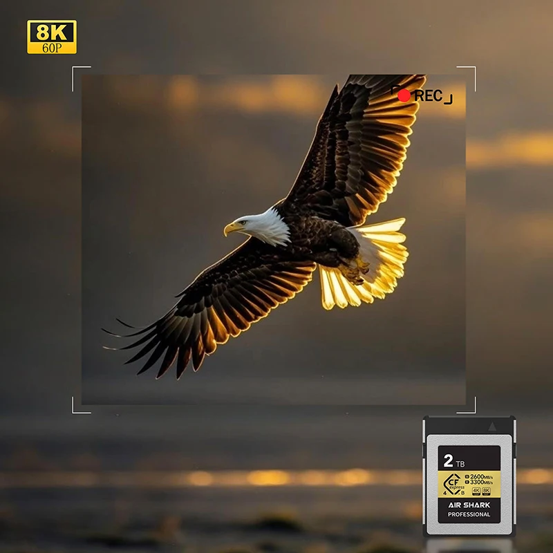 Karta pamięci Airshark CFxpressTypeB4.0 odpowiednia do szybkiego ciągłego robienia zdjęć Nikon Z8/Z9, karta pamięci CFB — zdjęcie produktu 3