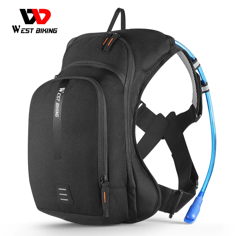 WEST BIKING 10L Ultralight Cycling Backpack Ergonomic Strap MTB Road Bicycle Bag With Water Bag Outdoor Hiking Climbing Bag