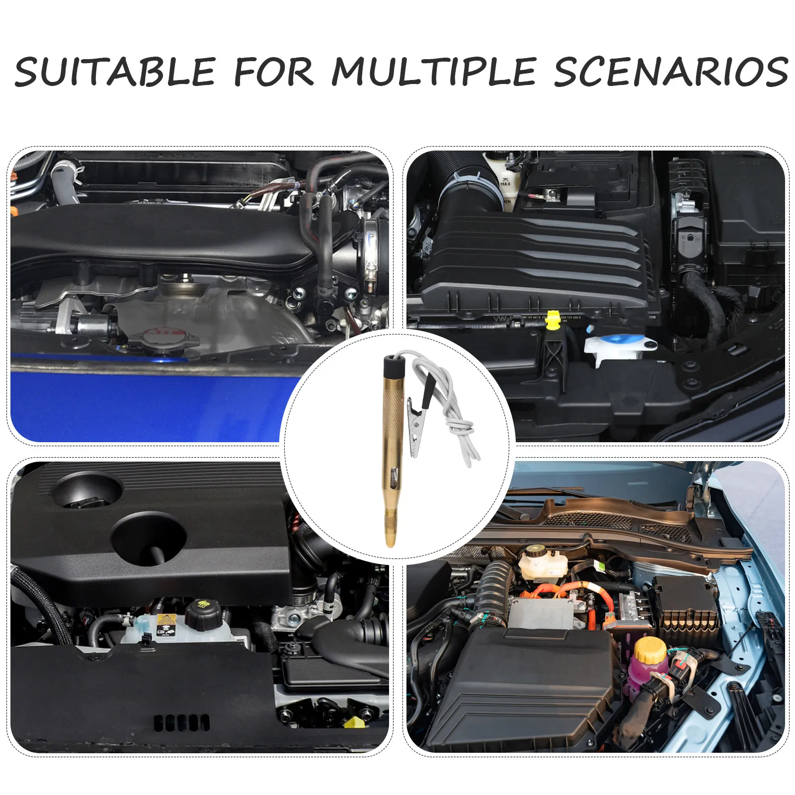 Car Tester Automotive Tools for Circuit Electrical System Black Testers Electricity view 2