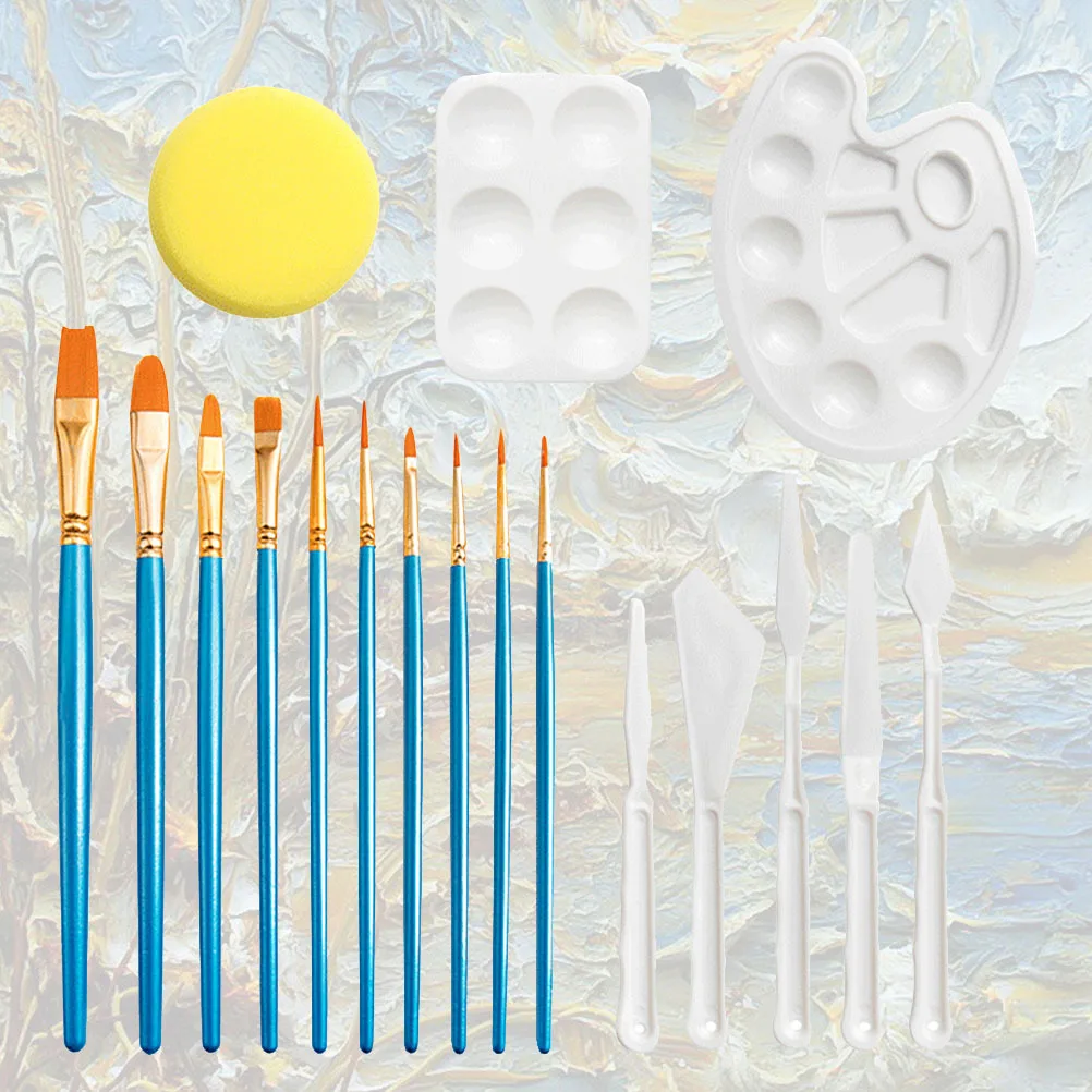 

1 Set Of Painting Art Supplies Combination Color Mixer Tool Reusable Plastic Graffiti Kit Easy Grip Portable Design For Creative
