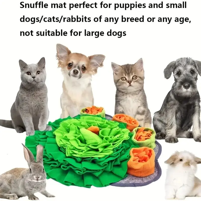 Pet Dog Snuffle Mat Nose Smell Training Sniffing Pad Dog Puzzle Toy Slow Feeding Bowl Food Dispenser Treats Pad Washable Dog toy