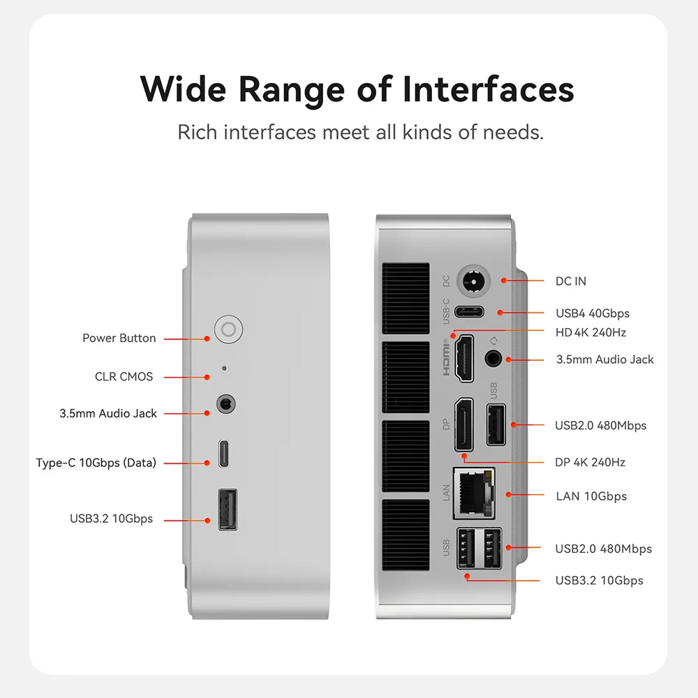 Beelink SER10 Max HX470 SER9 Pro AMD Ryzen AI9 HX370 Powerful AI PC 32G 1T SER8 8745HS 8845HS H255 Gaming PC Desktop Computer