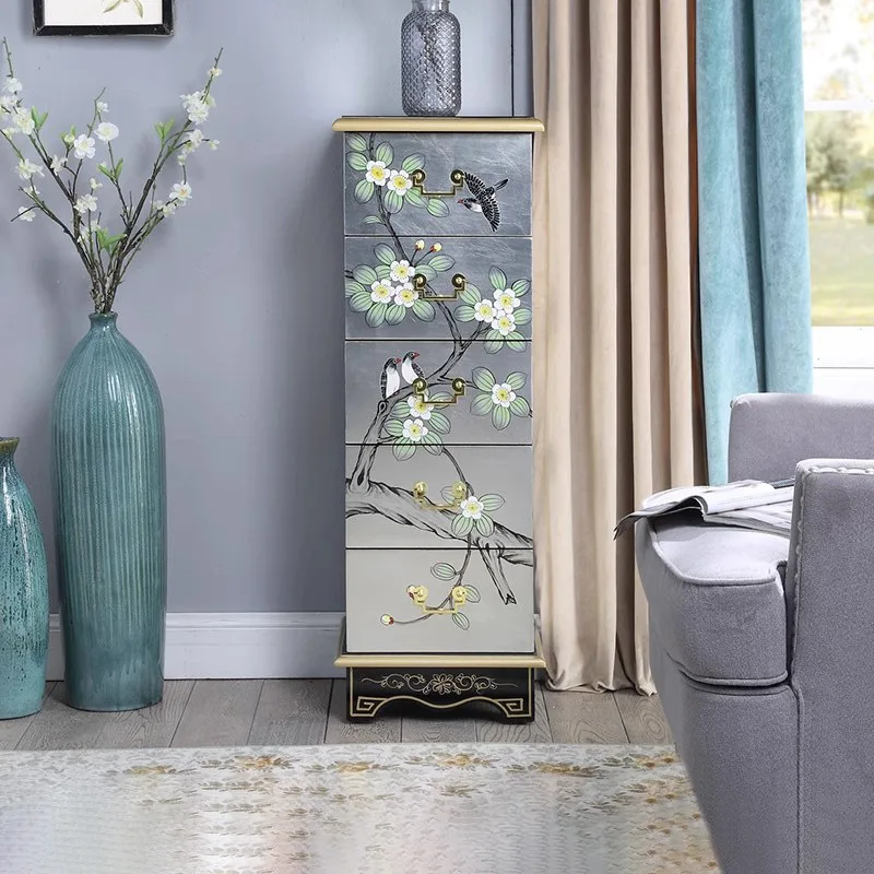 

New Chinese-style flower stand, shelf, indoor living room, chest of drawers, bonsai stand, balcony