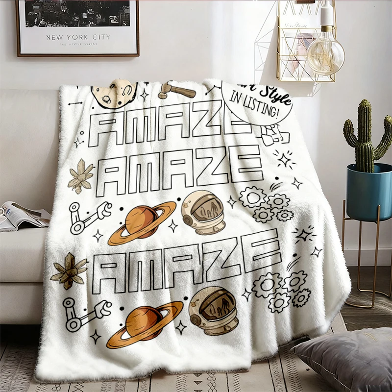 Rocky Amaze Flannel Blanket, Hail Mary Book Inspired Flannel Throw