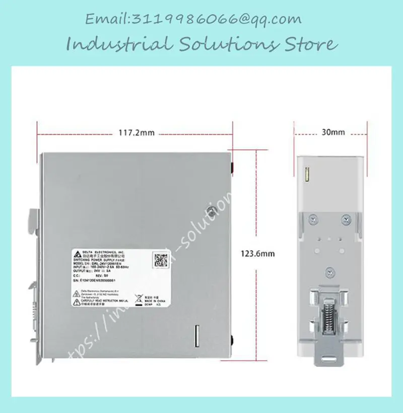 

DRL-24V120W1EN Delta Rail Series 24V5A120W DC