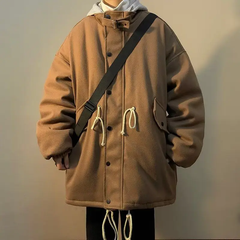 

Мужская повседневная модная хлопковая стеганая куртка с эффектом двухслойности, теплая, с узором, для пар, зимняя верхняя одежда