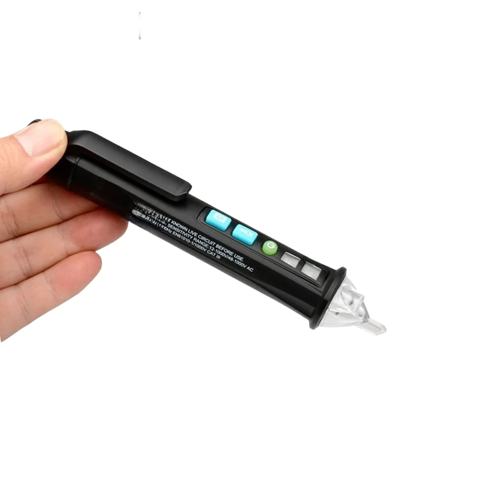 For Dark Work Areas Black AC Voltage Tester Dual Sensitivity Voltage Tester Live Wire Detector ABS Material Body