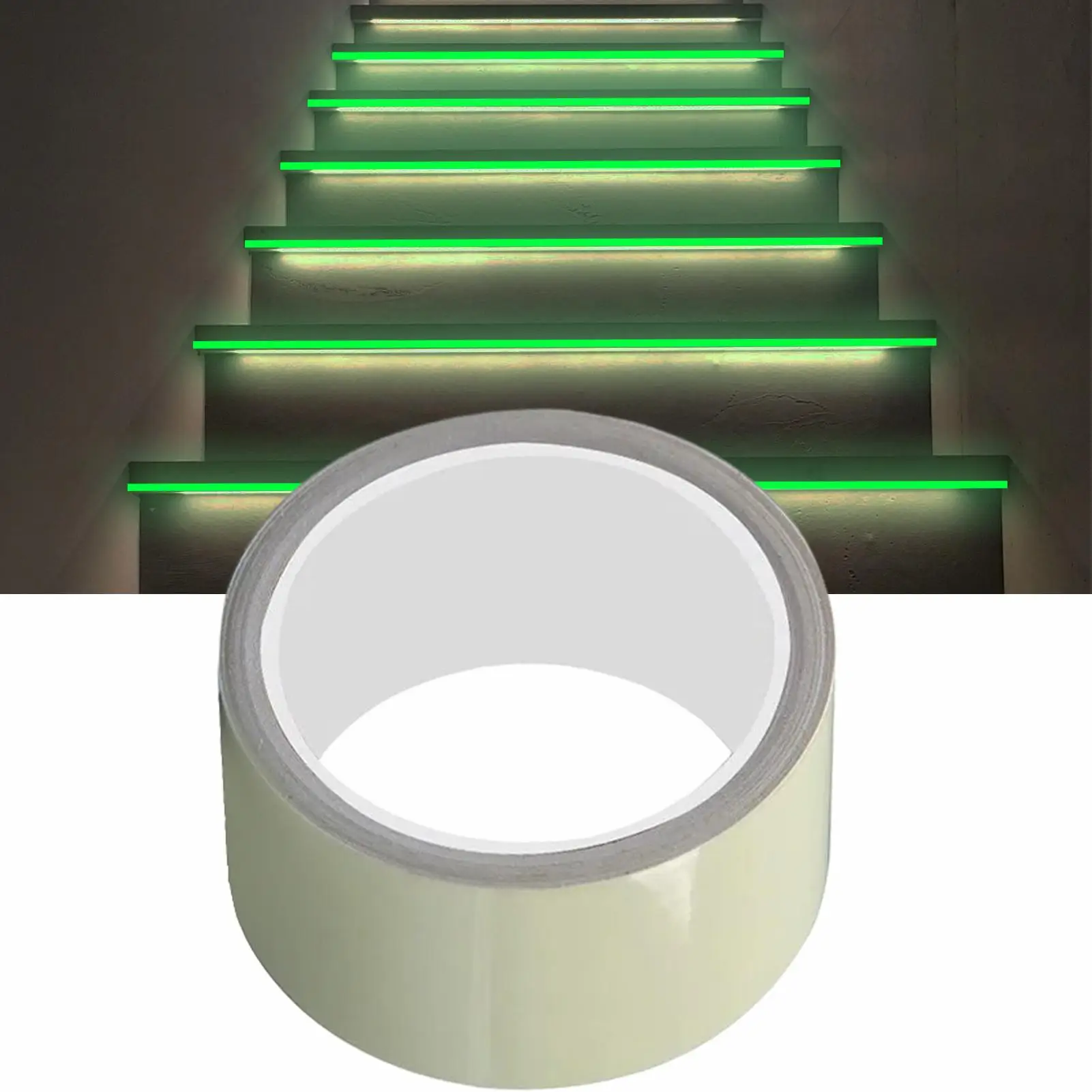 Glow Tape Glow in the Dark Adhesive Glow in the Dark Duct Tape Safety Egress Markers Wear-Resistant Fluorescent Glow Tape