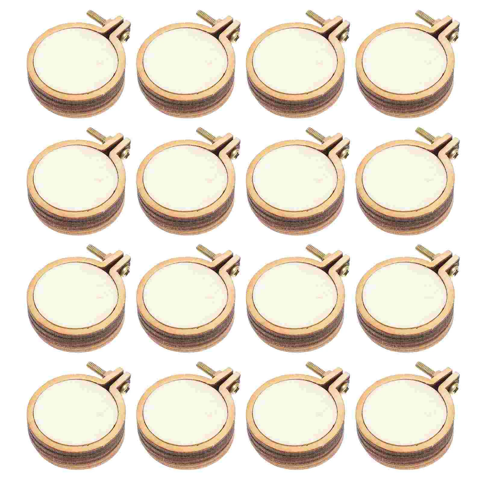 

20 Sets Mini Accessories Embroidered Hoop Pendant Decor Cross Stitch Embroidery Design Pendants Tiny Hoops