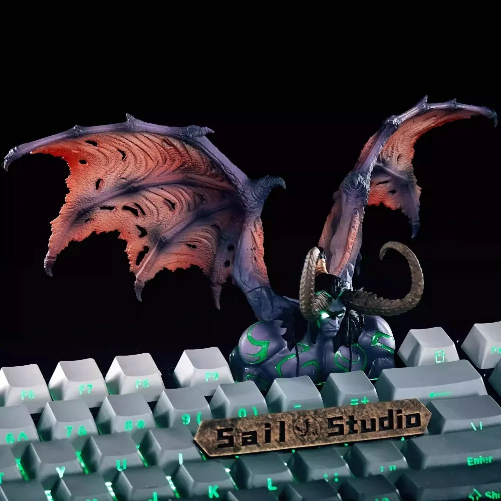 World of Warcraft Illidan Stormrage Artisan Keycap Resin Customized Game Keycap Keyboard Cap for Mechanical Keyboard Accessories