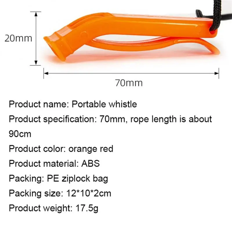 Outdoor Survival Whistle Multi-purpose Unobstructed Sound Camping Fishing Survival Whistle With Rope Muti Tools