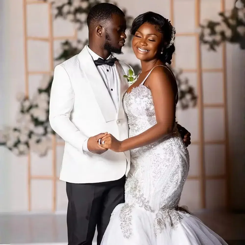 تخصيص السباغيتي حزام تسلق حورية البحر فساتين الزفاف للعروس الأفريقية نيجيريا حجم كبير السباغيتي حزام البوق بريدا