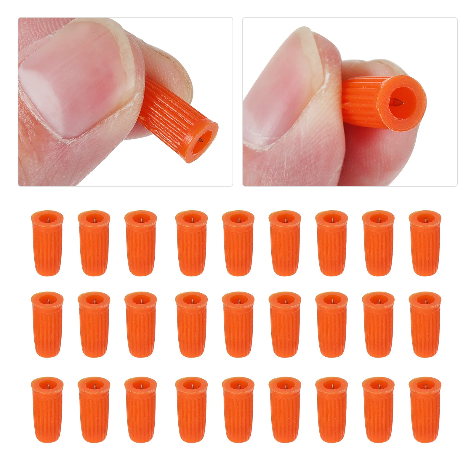 100 pçs tampas de bocal de garrafa de cola de cílios substituição cabeça piercing agulha cola garrafa plug para uso do salão de beleza suprimentos