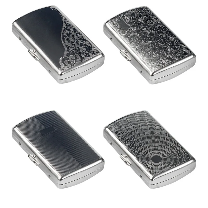 Metall-Zigarettenetui Box Behälter für 12 Packungen Tragbare Zigarettenbox Druckresistente Zigaretten-Aufbewahrungsbox Geschenk