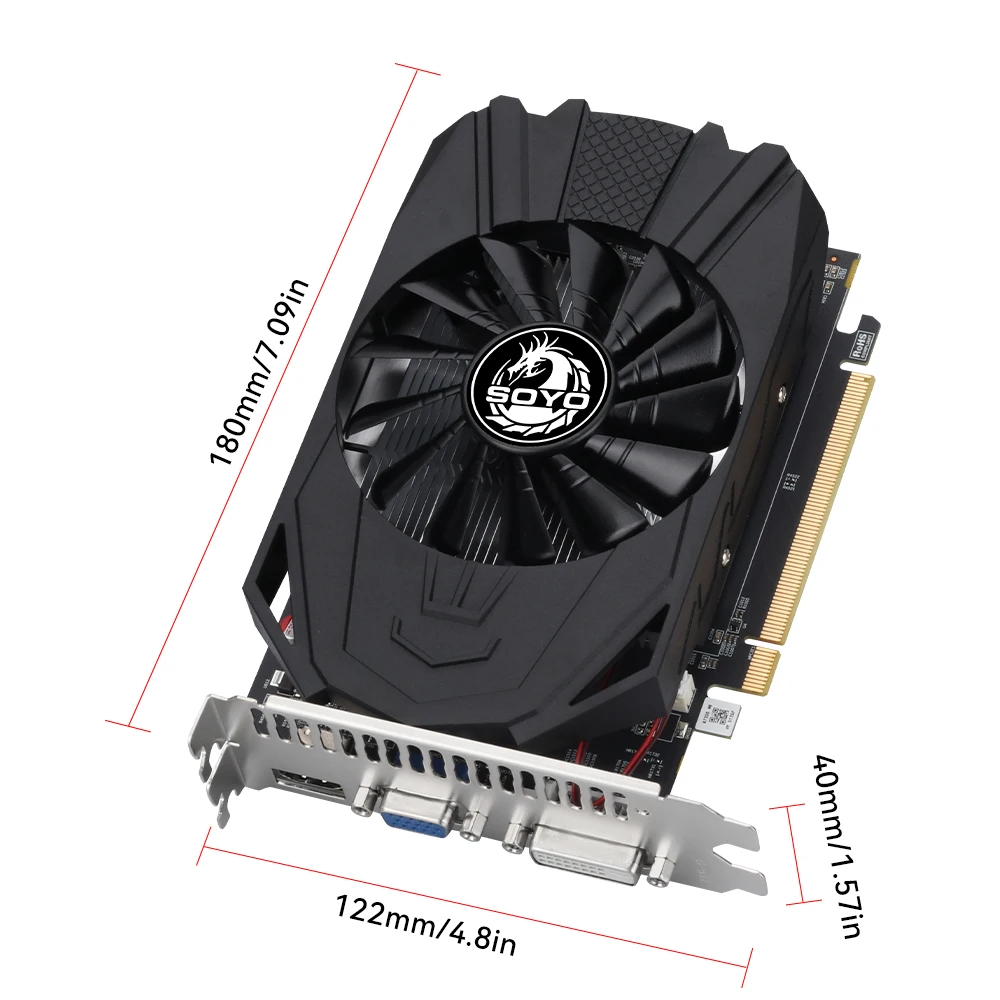 AMD SOYO AMD Radeon R7 350 4GB GDDR5 Graphics Card Video Card PC Game Desktop Computer Component 128bit 28NM PCIe3.0x16 VGA HDMI DVI - Aliexpress Deal