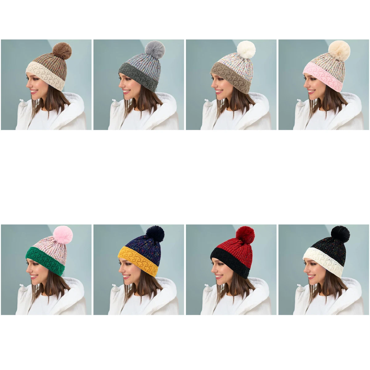 الخريف الشتاء محبوك بيني النساء بوم بوم بونيه الدفء الحجاب الكيماوي قبعة فقدان الشعر غطاء رأس Skullies أغطية الرأس في الهواء الطلق