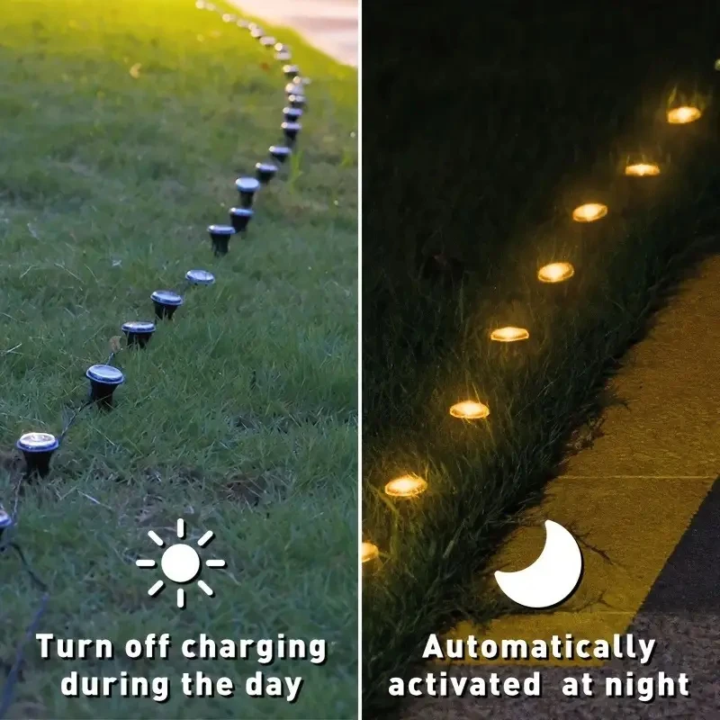 الطاقة الشمسية LED حديقة مسار الضوء 15/30 المصابيح 8 طرق في الهواء الطلق مصباح حديقة مقاوم للماء للتخييم حفلات الزفاف عيد الميلاد عطلة الإضاءة