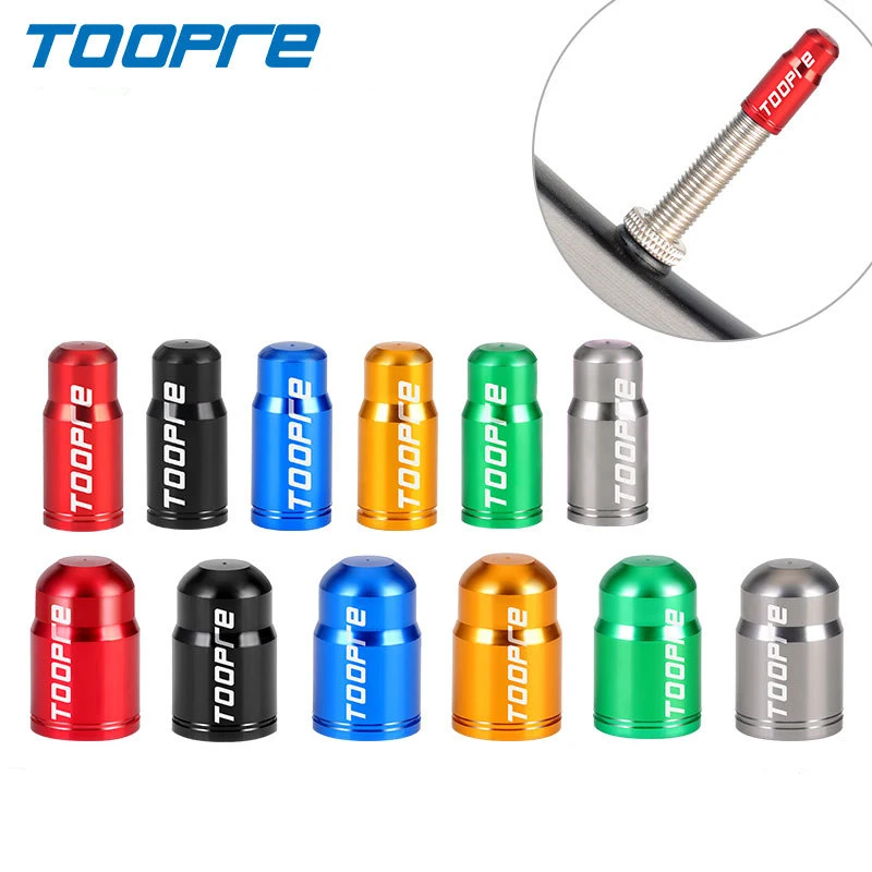 2pcs Mountain Road Bike Presta Valve Cap Schrader Valve Cap Dust Cover Aluminium Alloy For Scooter Car French American Valve