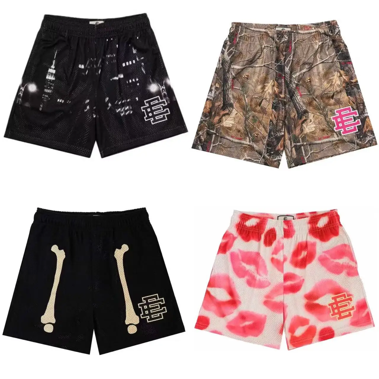 

Eric Emanuel New Men Beach Board Shorts fitness Training Workout Sport Short Pants Women Summer Gym Jogging Mesh Casual Short