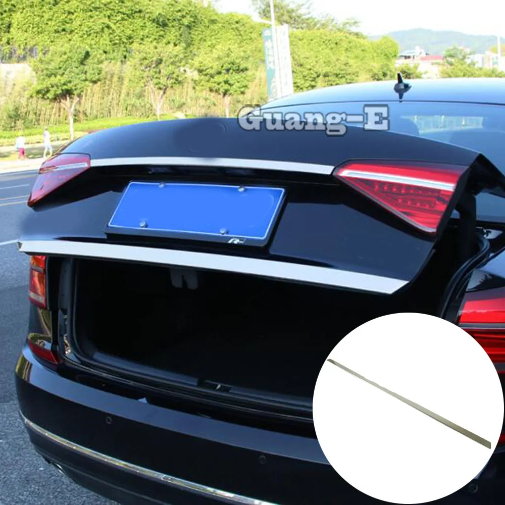 

For Volkswagen VW Passat B8 2016 2017 2018 2019 Car Stainless Steel Rear Door Tailgate Bumper Frame Plate Trim Lamp Trunk