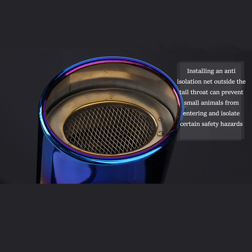 1 قطعة 76 مللي متر سيارة الفولاذ المقاوم للصدأ الخمار الخمار مناسبة ل CRV لاند روفر IX35 سيارة الخمار الذيل الحلق تعديل