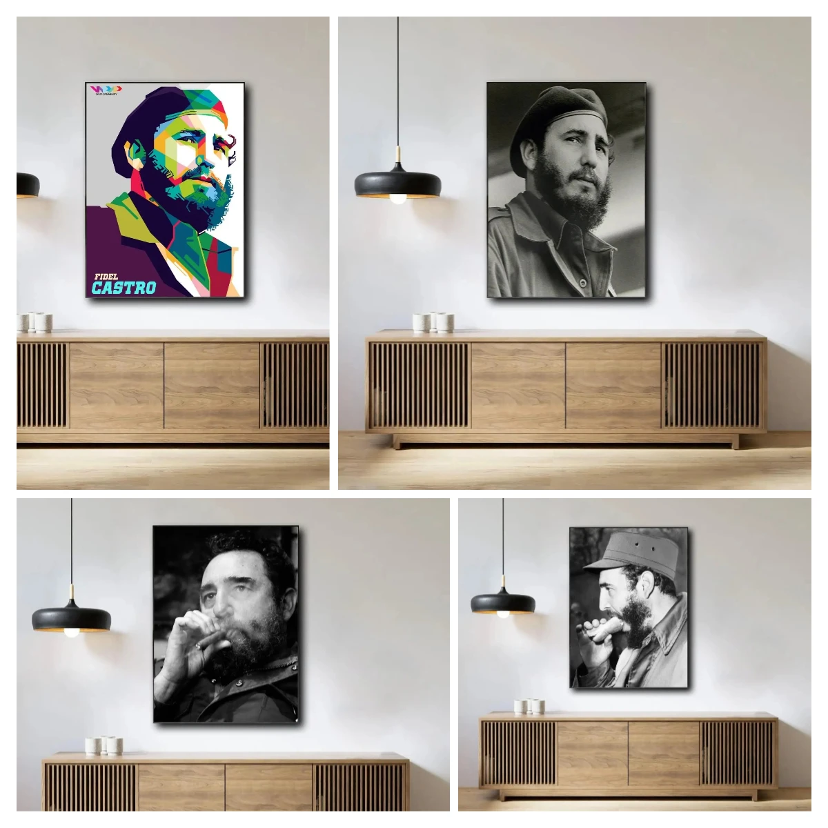 Fidel Castro Canvas Painting Decoration Painting Cloth Wall Painting Living Room Decoration Bedroom Wall Decoration