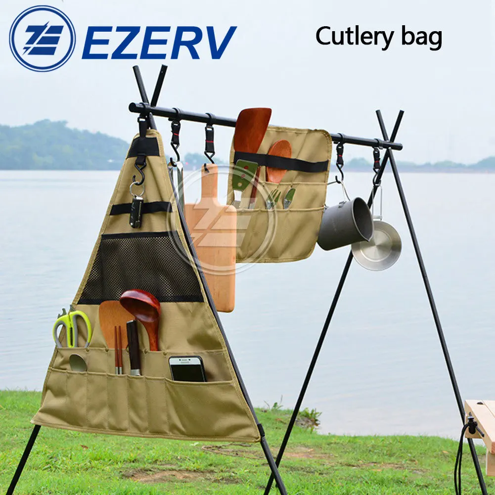 Outdoor tableware storage bag Camping BBQ cookware barbecue portable  RV Camper trailer Caravan 900D Oxford Fabric